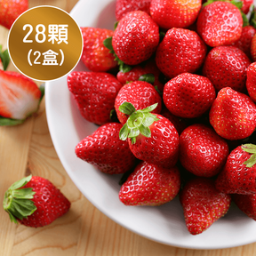 【預購】有機草莓28顆(2盒)/箱
