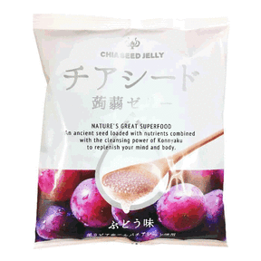 日本｜奇亞籽蒟蒻果凍-葡萄10入(袋)/170g